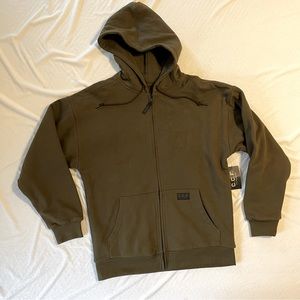 CCF Waffle Lined Full Zip
Sweatshirt Men’s Small Mud color